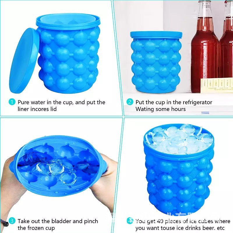 Silikon Eiswürfelbehälter – Flexible Eiswürfelmacher, BPA-frei, groß
