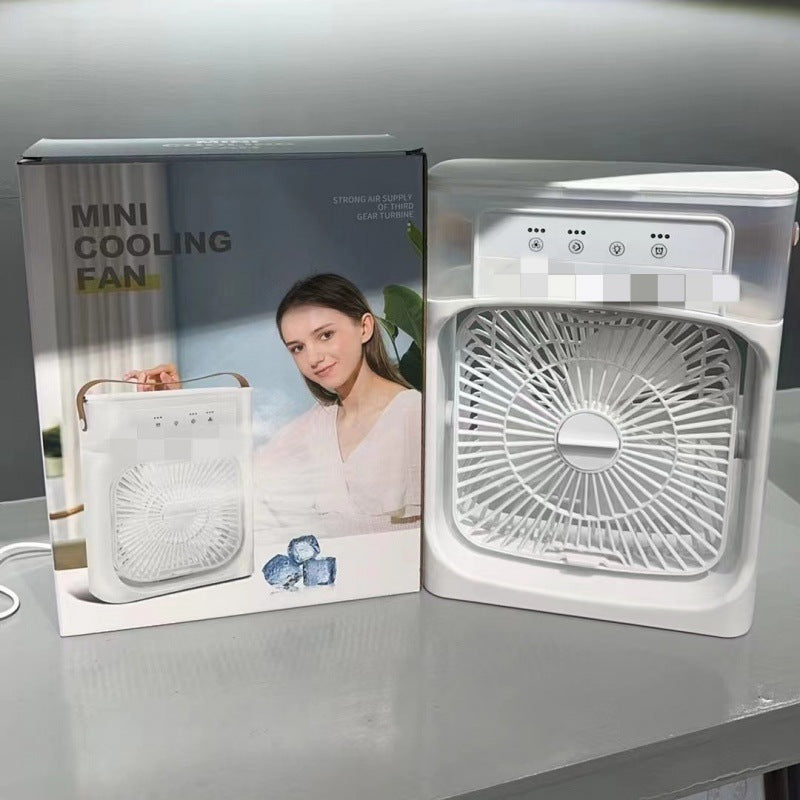 Cooling spray fan desktop powerful electric fan student dormitory office desktop small fan light sound strong wind